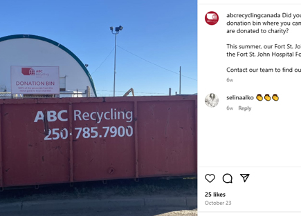 This is an instagram post made by ABC  Recycle