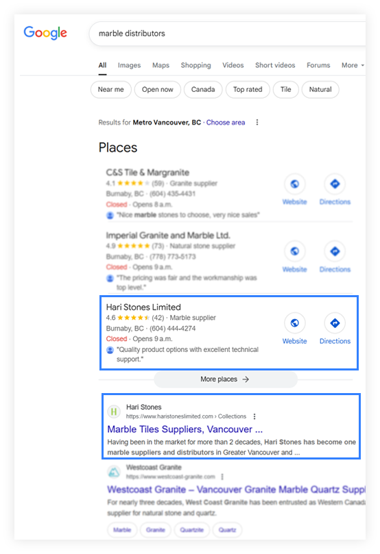 Vancouver SEO haristone