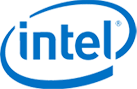 A logo of Intel