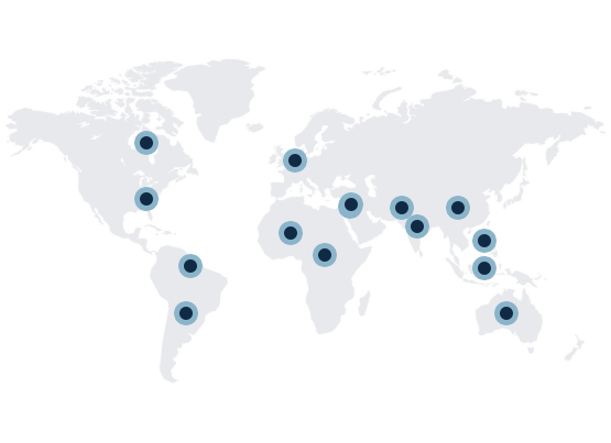 This is an illustration of a map for World Health Organization